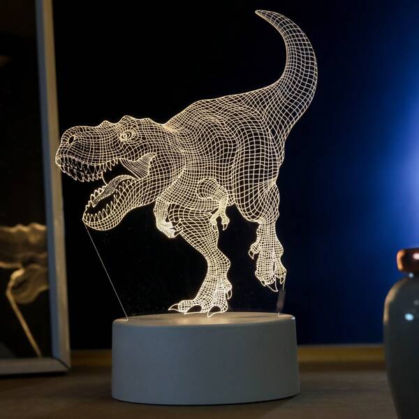 Luminária LED 3D de Mesa / Luz Noturna Presente Criativo / Decoração - dinossauro, tiranossauro rex , t-rex