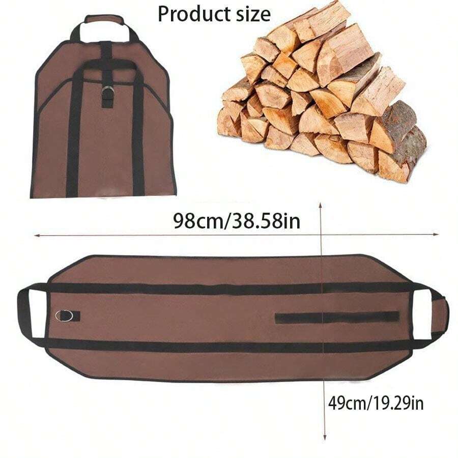 Sac de transport de bûches cirées en canevas, sac fourre-tout de grande taille pour le stockage