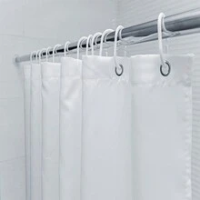 1入組功夫黑熊印花防水淋浴簾，附12個塑料鉤子，可機洗，適用於浴室隔斷，浴缸簾，浴室裝飾視窗簾 - 彩色 - 查看 5