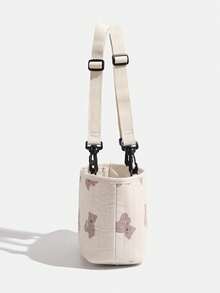 Cute Teddy Bear Bucket Bag Multipurpose Shoulder Bag Storage Bag - Beige - View 7