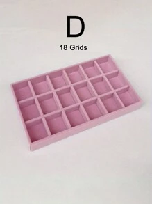 1/4入組粉色珠寶托盤，可堆疊珠寶抽屜整理盒，桌上飾品收納盤，針對耳環、戒指、項鍊和手鐲 - 彩色 - 查看 7