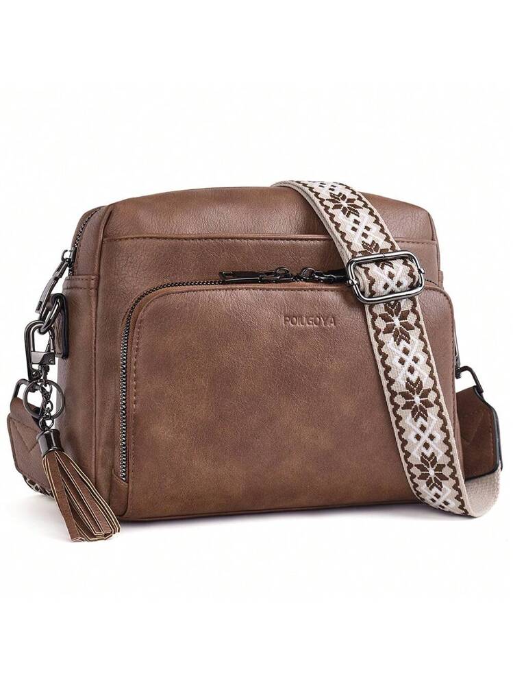 POIUGOYA Quilted Crossbody Bag For Women - Vegan Leather Medium Purse With RFID Slots, Travel Shoulder Bag - View #10