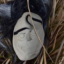 万圣节成人面具、恐怖老巫婆面具、化妆舞会恐怖面具、微笑恶魔恐怖脸角色扮演万圣节头饰、狂欢节鬼屋道具、长发鬼服装配饰 - 彩色 - 查看 10