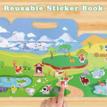 1 Sách Nhãn Dán Có Thể Tái Sử Dụng, Nhãn Dán Nghệ Thuật Thủ Công Có Thể Giặt Được Cho Gia Đình Tương Tác Giữa Cha Mẹ Và Con Cái Để Thúc Đẩy Sự Phát Triển Và Tập Trung Tư Duy, Quà Tặng Sinh Nhật/Ngày Lễ/Tiệc Tốt Nhất Cho Trẻ Em - Sách dán câu đố Jelly - Xem 6