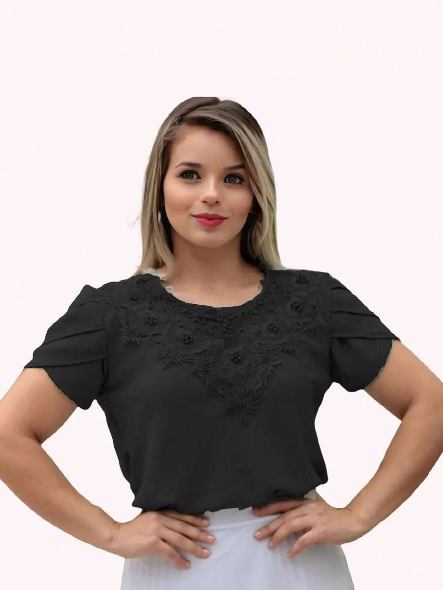 Women Blouses - Black - View 1