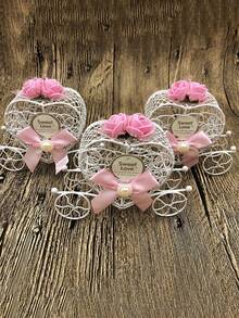 1pc Creative Wedding Favor Box Candy Box Candy Bag Souvenir Gift Box Wedding Supplies - Multicolor - View 2