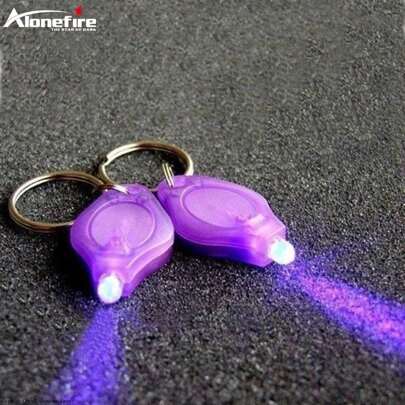 Alonefire Alonefire UV 365/395nm UV Keychain Light For Money Ore ID Scorpion Pet Stains Cat Tinea Leakage Invisible Ink Marker Fluorescent Detector, Camping Accessories