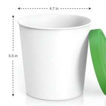 Premium Ice Cream Containers (2 Packs ) Perfect Freezer Storage Tubs With Lids For Ice Cream, Sorbet And Gelato! - Green - Green - View 2