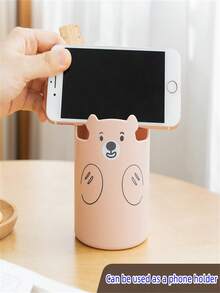 1 Hộp Đựng Máy Tính Để Bàn, Hộp Đựng Bút Chì Gấu Miễn Phí, Giá Đỡ Điện Thoại, Văn Phòng Phẩm, Đa Năng - Nhiều màu - Xem 5