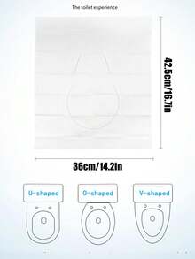 1包10張一次性馬桶座套，旅行必備配件，可溶性紙質馬桶座套 - 卡其色 - 查看 2