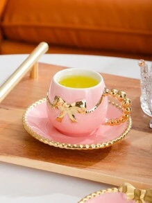 2 件/8 件/16 件/套全新陶瓷蝴蝶杯碟套装，100 毫升，适用于咖啡、茶、牛奶、果汁，适合户外、婚礼、派对、礼物、生日、圣诞节 - 彩色 - 查看 5