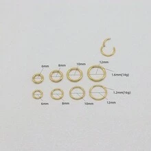 HENGKE 2PCS Titanium Small Nose Rings Body Clips Hoop 16G 14G Tragus Septum Cartilage Piercing Jewelry For Women Men Girl Gift F136 G23 - Multicolor - View 3