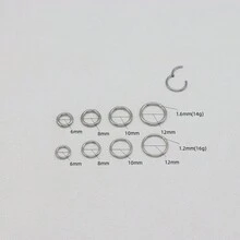 HENGKE 2PCS Titanium Small Nose Rings Body Clips Hoop 16G 14G Tragus Septum Cartilage Piercing Jewelry For Women Men Girl Gift F136 G23 - Multicolor - View 2