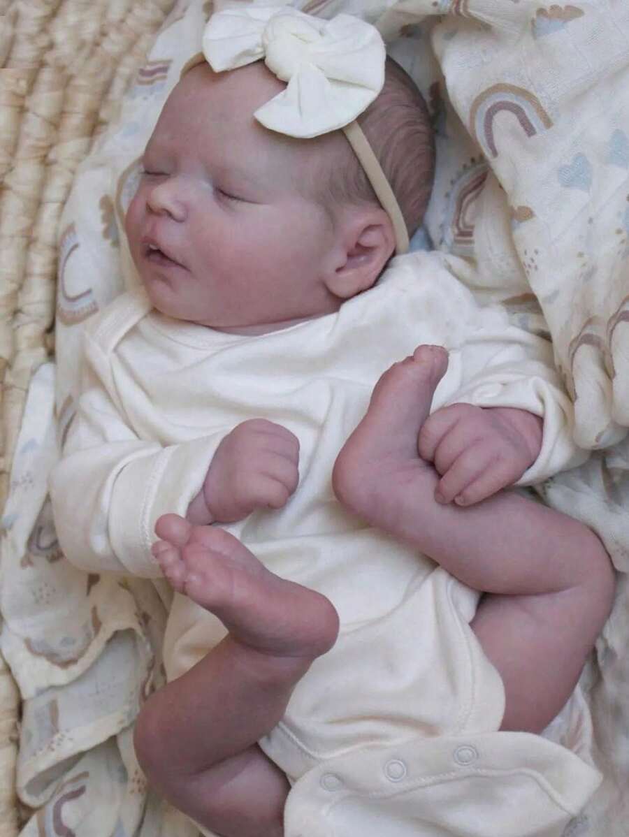 Realistische 45cm 18 Zoll schlafende Baby Reborn Puppe Spielzeug mit 3D