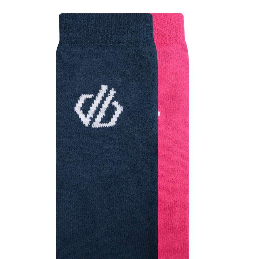 Dare 2B Unisex Adult Socks (Pack Of 2) (Pure Pink/Moonlight Denim) - Pure Pink/Moonlight Denim - View 1