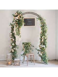 1 mảnh, Mái vòm kim loại đen, Vòm sân vườn, Vòm hỗ trợ khung thép nặng bằng kim loại, được sử dụng cho cây, hoa hồng, rau, trang trí ngoài trời và trang trí vòm lớn - màu đen - Xem 5