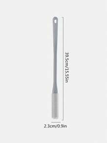 Silicone Foot Scrubber Brush With Long Handle, Slouchy Foot Cleaner For Toe Crevices, Foot Dead Skin Remover, Foot Massager - Grey Soft Bristle Cleaning Brush - View 4