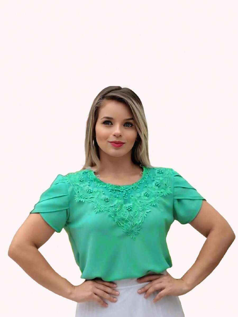 Women Blouses - 綠水 - 查看 1
