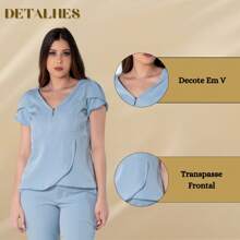 Women Blouses - Màu xanh nhạt - Xem 5