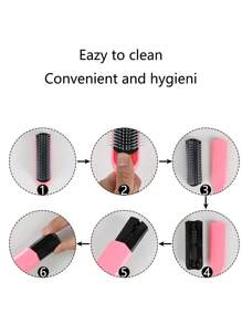 DeeJey 1入組定型捲髮刷：適用於厚重及波浪髮質，無毛躁及增添閃亮度 - 家中簡單、美髮沙龍級別造型