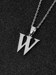 1pc Minimalist Fashion Necklace With 26 Non-Fading Letters, Perfect Gift For Men's Birthdays And Holidays