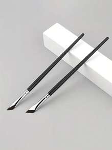 2pcs Ultra-Thin Blade Eyebrow/Eyeliner Brush, For Precise Eyebrow /Eyeliner Application,Eyebrow Brush,Eyeshadow Brush,Spoolie,Spoolie Brush - Multicolor - View 2