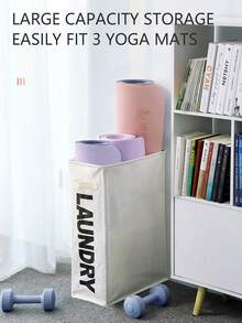 1. Túi đựng thảm tập yoga ngoài trời thể thao, giỏ đựng đồ, giỏ đựng thảm yoga, giỏ đựng đồ có thể gập lại, hộp đựng bằng vải Oxford, túi đựng đồ gia dụng, túi đựng thiết bị tập thể dục - Màu be - Xem 2