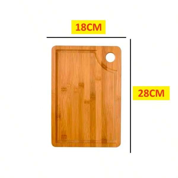 Tabua De Corte 33 x 25Cm E 28 x 18Cm Carnes Churrasco Legumes Bambu Rústica Cozinha Servir