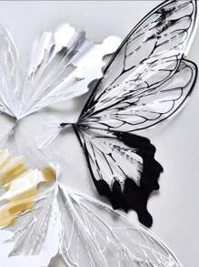 10pcs/5set Butterfly Shaped DIY Flower Wrapping Paper, Handmade Gift Wrapping Material, Creative Butterfly Wing Bouquet Packaging