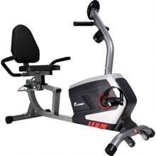 Bicicleta Fija Magnetica Horizontal Fit Cardio Con Monitor Hogar GYM - Gris - Ver 2