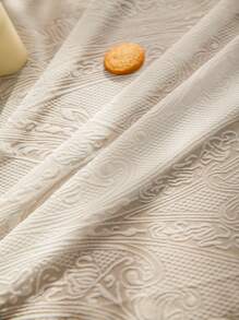 1 chiếc Rèm vải Jacquard trắng với họa tiết hoa châu Âu, Rèm vải sợi polyester phong cách hiện đại Thích hợp cho phòng ngủ gia đình, phòng khách, nhà bếp, phòng ăn, v.v., kích thước tối thiểu phù hợp cho cửa sổ nhỏ - trắng - Xem 9