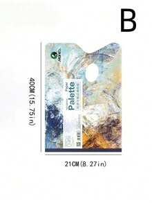 25 tờ giấy màu có thể bóc và xé được để pha màu, màu nước, acrylic, tranh sơn dầu, đồ dùng nghệ thuật có thể giặt được và bảng màu vẽ - Nhiều màu - Xem 5