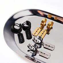 Fashion Stainless Steel Razor Blade Shape Drop Cocktail Partty Biker Earrings  Men Women Girl Gift - Multicolor - View 8