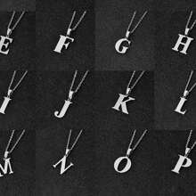 1pc Minimalist Fashion Necklace With 26 Non-Fading Letters, Perfect Gift For Men's Birthdays And Holidays