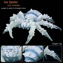 逼真昆蟲、蜘蛛動物模型，白色冰蜘蛛室內裝飾昆蟲裝飾品，媽媽送孩子的收藏禮物，冰雪蜘蛛塑膠3D雕塑玩具陪伴孩子成長 - 白色 - 查看 10