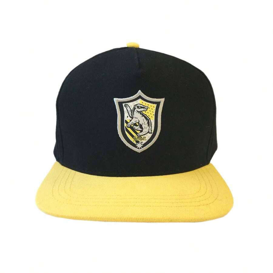 Harry Potter Hufflepuff Snapback Cap (Black/Yellow) - Black/Yellow - View 1