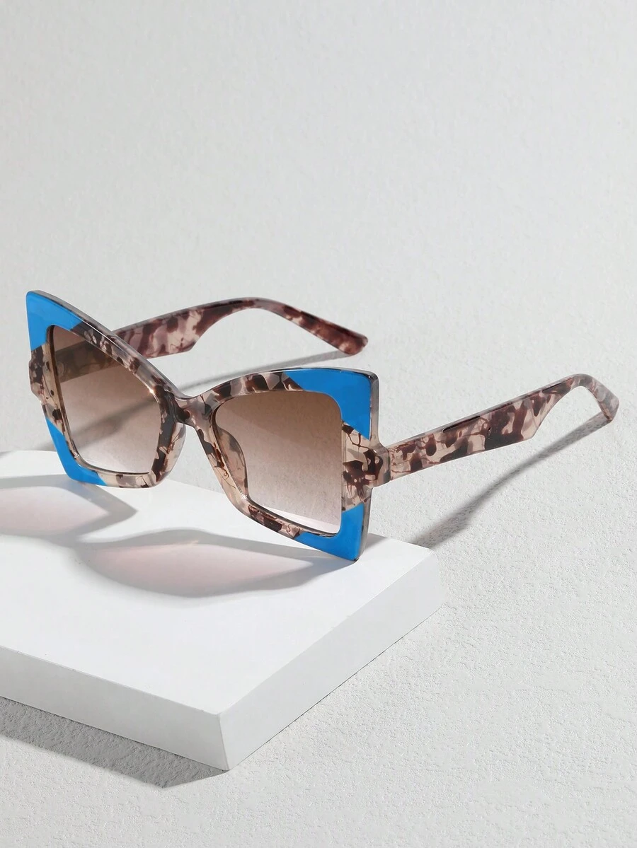 1pc Women's Cat Eye Style PC Frame Fashion Glasses - Multicolor - View 1