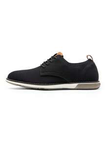 Men's Casual Dress Oxfords Shoes Business Formal Derby Sneakers Valentines - 黑色 - 查看 6