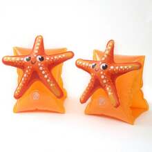 1 Pc PVC Cute Cartoon Inflatable Arm Band Flotation Sleeves Tubes Blow Up Water Rings For Little Girls Boys Summer Outdoor Swimming Pool Beach Party…