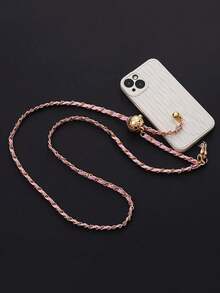 Adjustable Metal & Leather Weaved Crossbody Strap For DIY Mobile Phone Case/Decor With Elegant Style - Multicolor - View 5