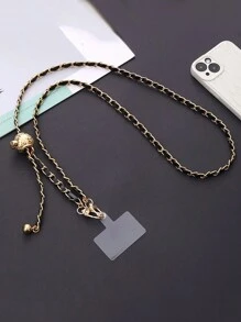 Adjustable Metal & Leather Weaved Crossbody Strap For DIY Mobile Phone Case/Decor With Elegant Style - Multicolor - View 1