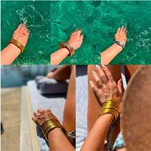 9pcs/Set Jelly Bangle Bracelet Set For Women Silicone Charm Waterproof Bracelet Temple Bangle Bracelet Jewelry