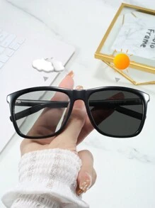 1pc Square Multicolor Men's Fashionable Photochromic Fashion Glasses For Commuting And Outdoor Activities Such As Driving And Cycling - Multicolor - View 8