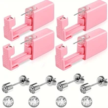 4pcs Disposable Ear Piercing Gun Kit, Unisex