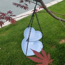 806 Dual-Layer Heart-Shaped Bird Feeder With Three Chains, Plastic Material, Double-Layer Hanging Tree Bird Feeder, Multi-Color Optional, Rainbow Bird Bath, Hanging Feeder, New Bird Bath, Outdoor Balcony Garden Bird Feeder, Water Feeder, Bird Bath, Garden Courtyard Decoration Dual-Purpose Style