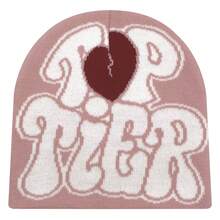 1pc Unisex Letter Jacquard Knit Hat, Fashionable And Versatile Beanie For Outdoor Sports And Warmth In Autumn And Winter - TOP - View 18