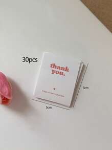 30pcs Simple 5x6cm Rectangular Thank You Stickers For Gift Wrapping Decoration Back To School School Supplies - Multicolor - View 2