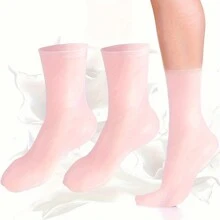 2pcs Moisturizing Hand Mask, Foot Mask, Moisturizing Long Socks/Gloves, Foot Care Socks, Prevent Dry Cracked Heels And Soften Rough Skin, Reusable