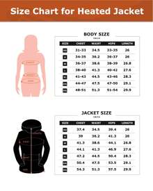 Venustas Women's Heated Jacket With Battery Pack, Water-Resistant Lightweight Quilted Jacket, Heated Coat For Winter Outdoor - Black - View 8