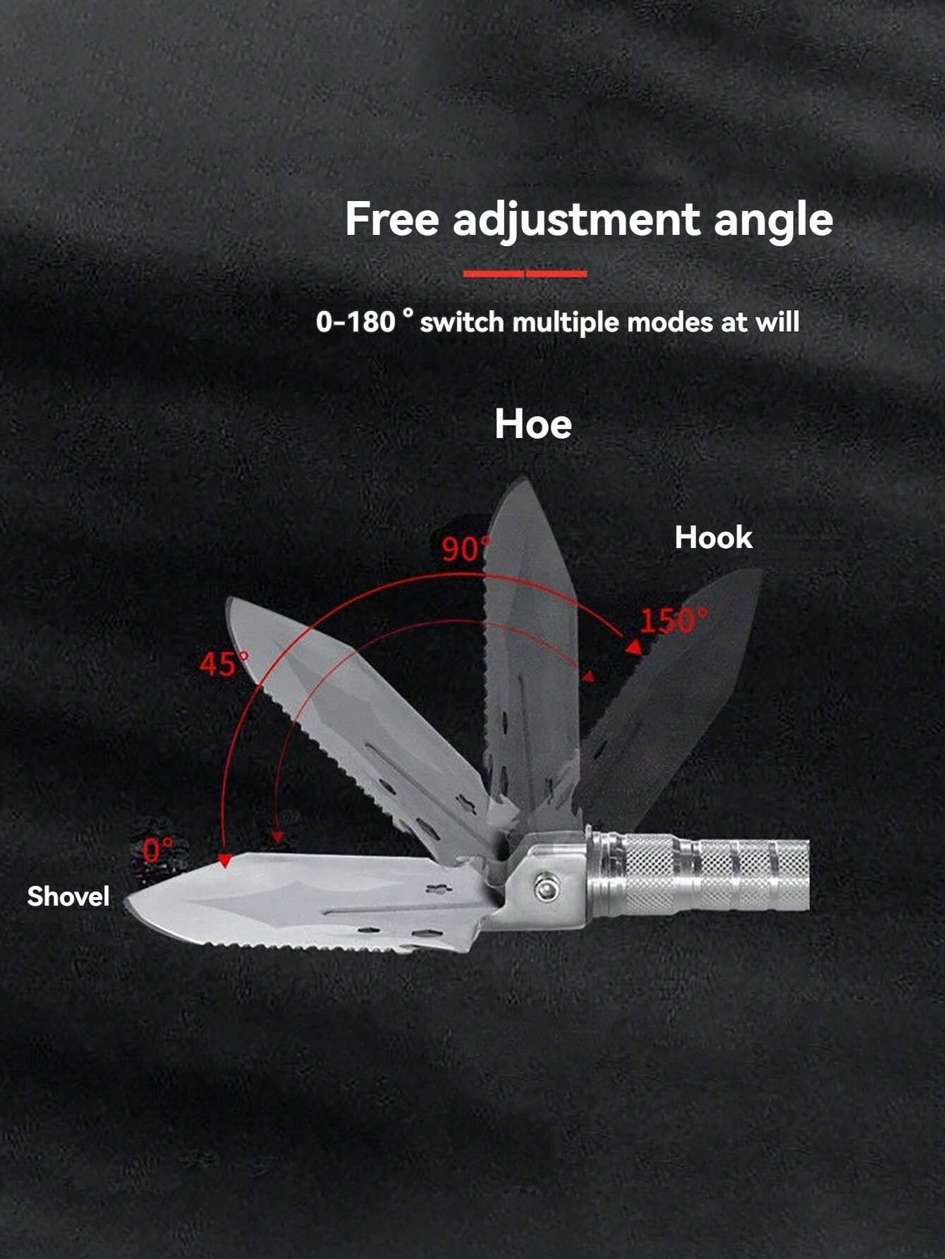 Pala Plegable Pala Camping Mini Palas Camping Pala Doble Diseño Negro